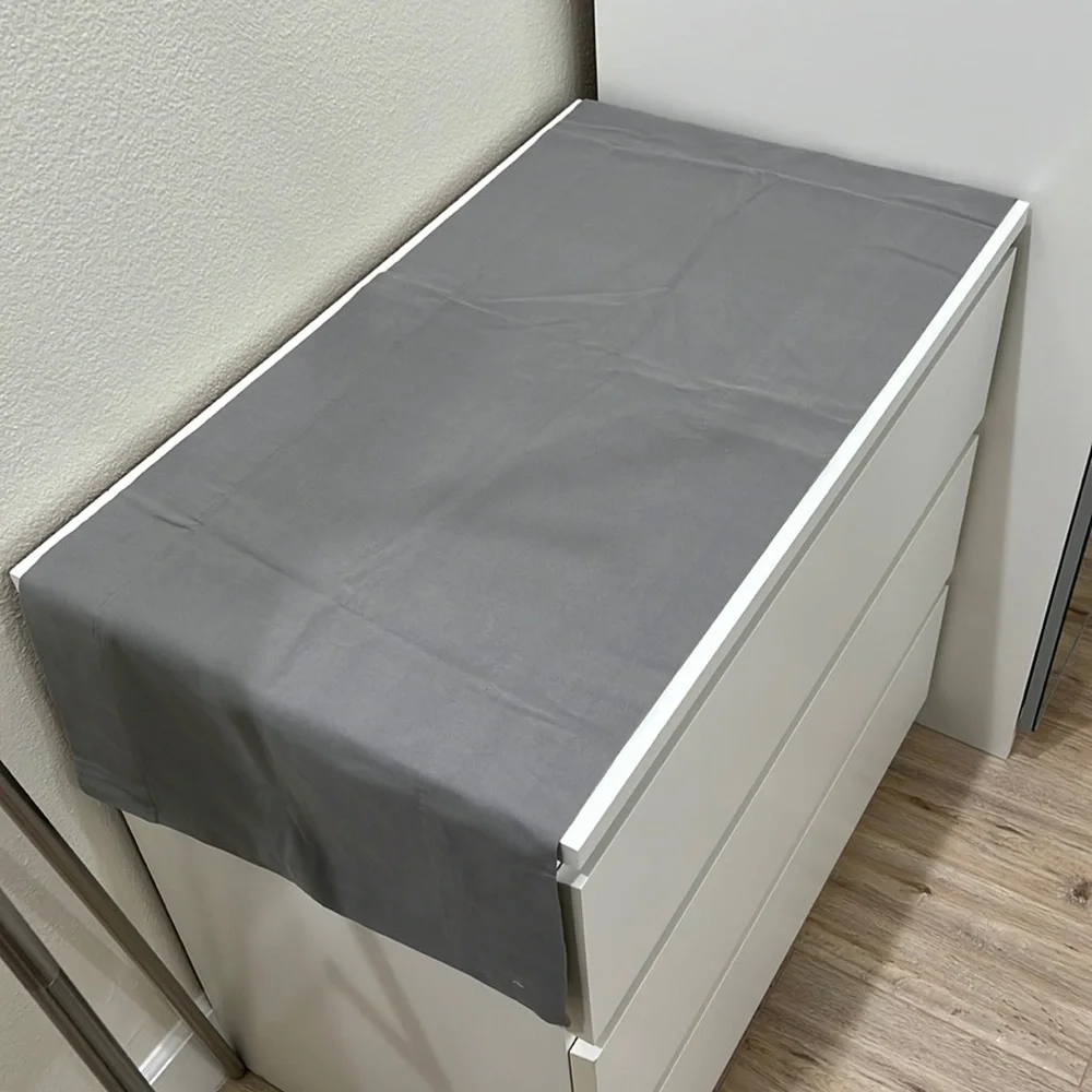 Restoration Hardware table runner gray linen
